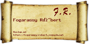 Fogarassy Róbert névjegykártya