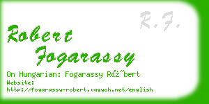 robert fogarassy business card